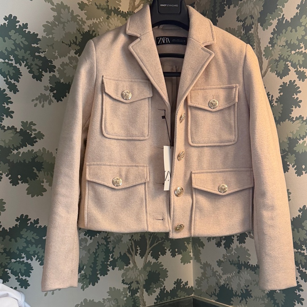 Zara Light Beige Women's Suit Jacket - M